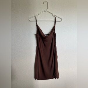 O’Neill Corinne Satin Elegant Brown Dress